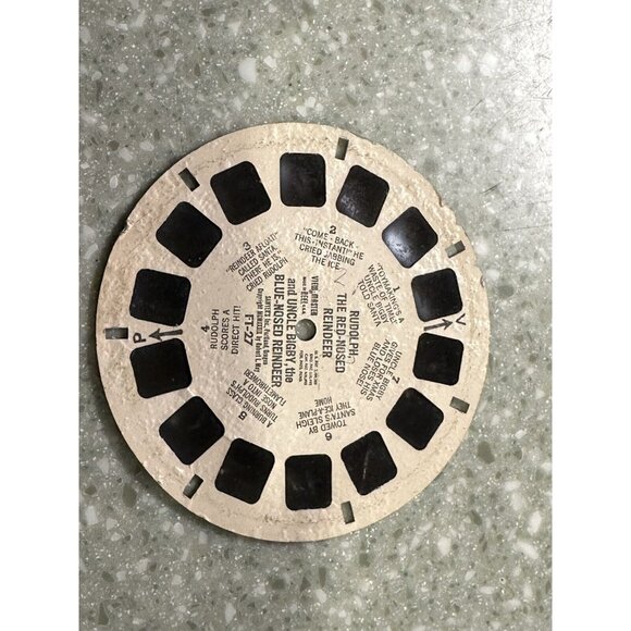 Sawyers  model G View Master Tan Colored Viewer Black Knob Rudolph Christmas 50s - Picture 6 of 10